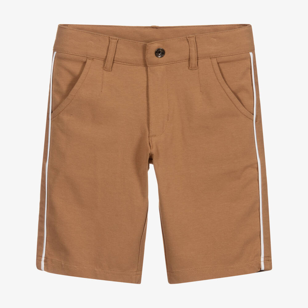 iDO Baby-Boys Beige Cotton Jersey Shorts | Childrensalon Outlet