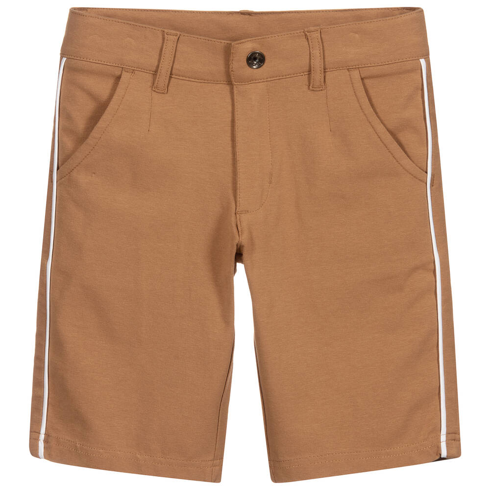 iDO Baby - Boys Beige Cotton Jersey Shorts | Childrensalon