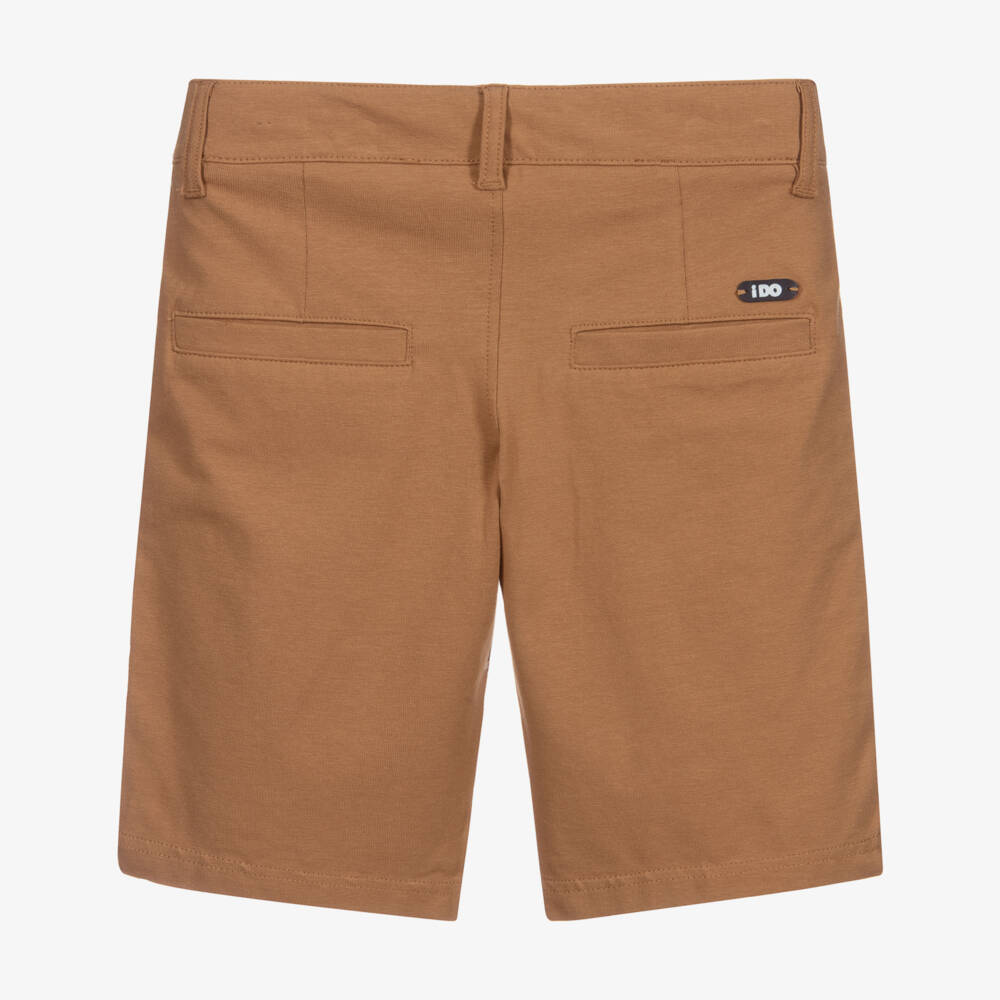iDO Baby-Boys Beige Cotton Jersey Shorts | Childrensalon Outlet