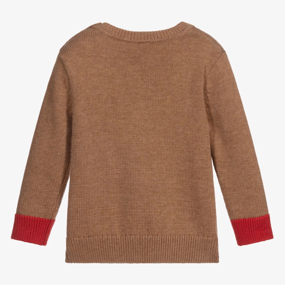 iDO Baby Boys Beige Cotton Sweater Childrensalon Outlet