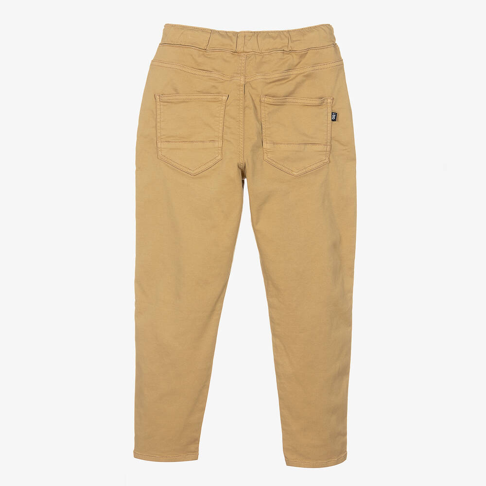 iDO Junior-Boys Beige Cotton Trousers | Childrensalon Outlet