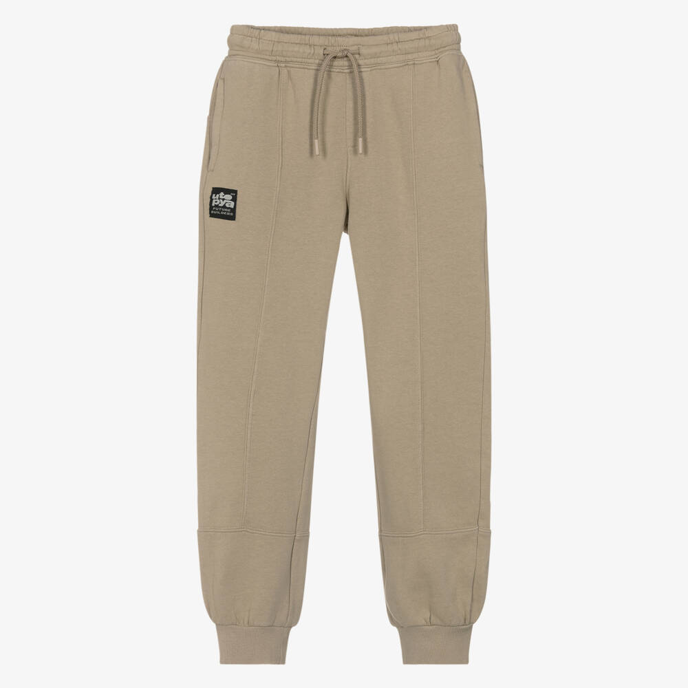 iDO-Boys Beige Cotton Utopya Joggers | Childrensalon Outlet