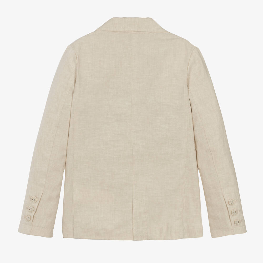 آي دو Baby-بليزر كتان وفيسكوز لون بيج للأولاد | Childrensalon Outlet