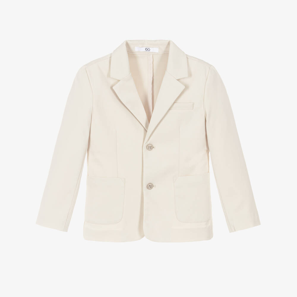 iDO-Boys Beige Milano Jersey Blazer | Childrensalon Outlet