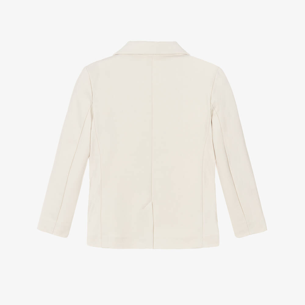 iDO-Boys Beige Milano Jersey Blazer | Childrensalon Outlet