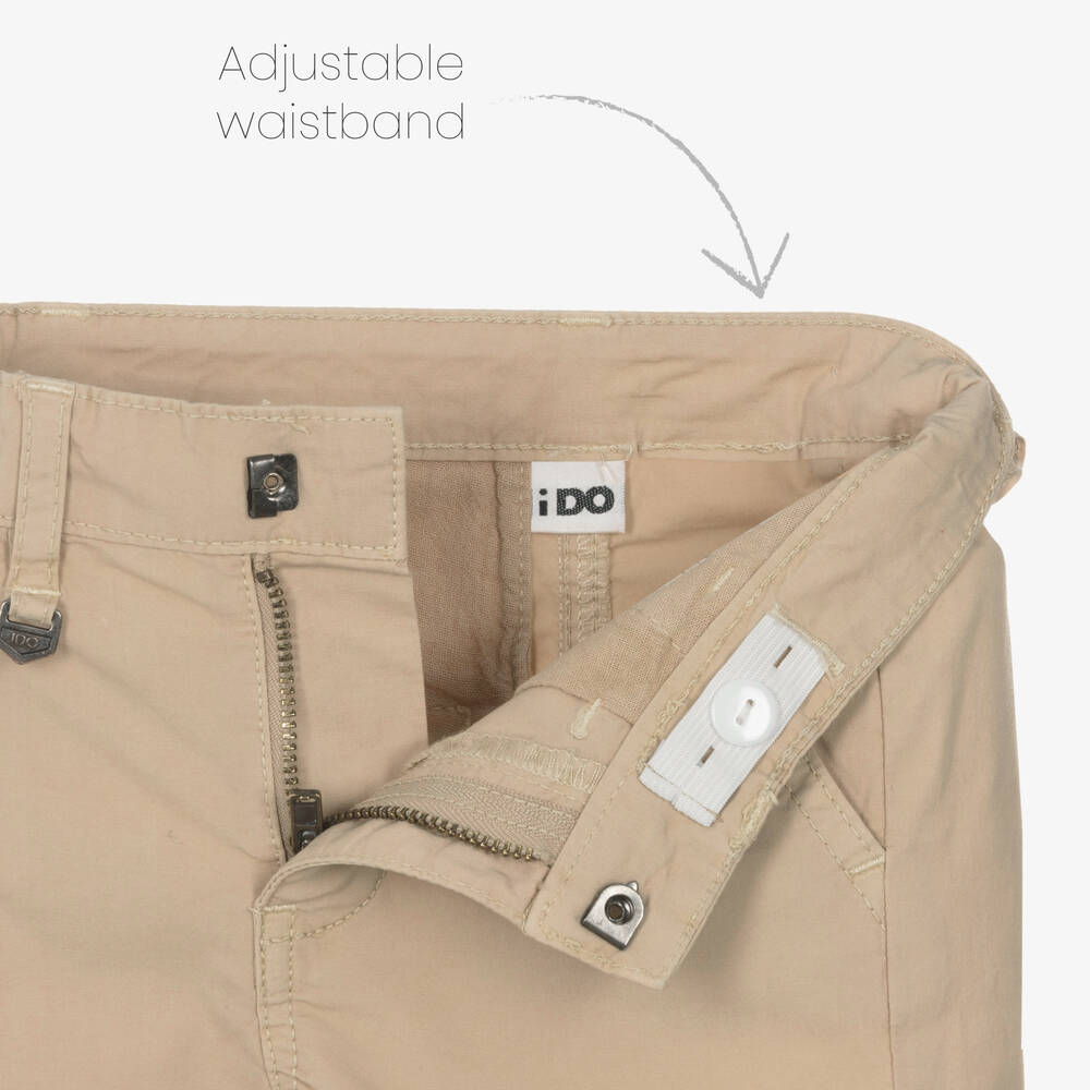 iDO Малыши-Boys Beige Slim Fit Chino Shorts | Childrensalon Outlet