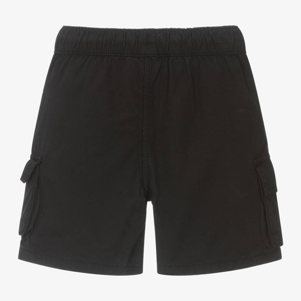 iDO Baby-Boys Black Cotton Cargo Shorts | Childrensalon Outlet