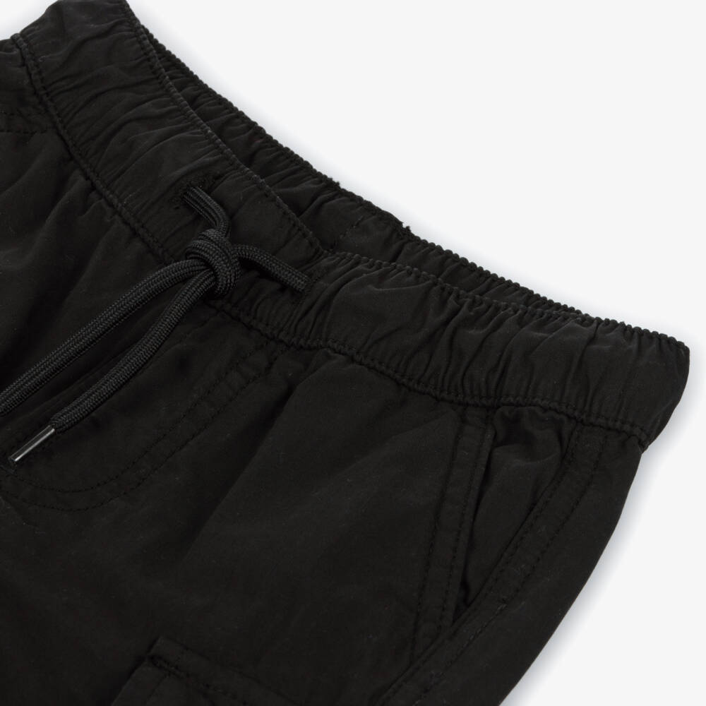 iDO Baby-Boys Black Cotton Cargo Shorts | Childrensalon Outlet