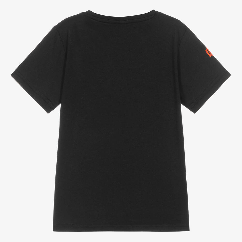 iDO Junior-Boys Black Cotton T-Shirt | Childrensalon Outlet