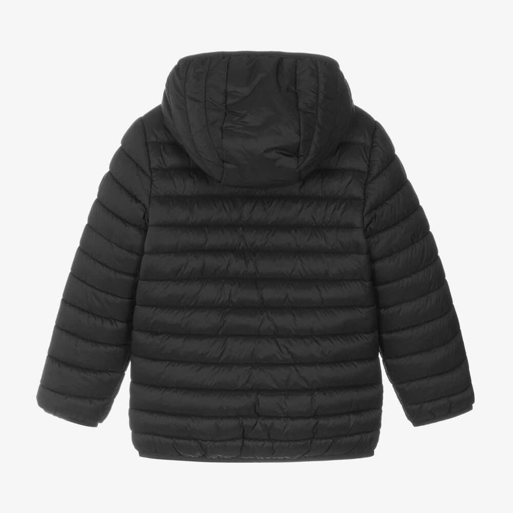 iDO Baby-Boys Black Quilted Hooded Jacket | Childrensalon Outlet