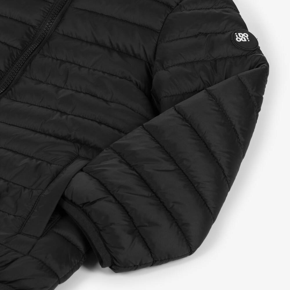 iDO Baby-Boys Black Quilted Hooded Jacket | Childrensalon Outlet