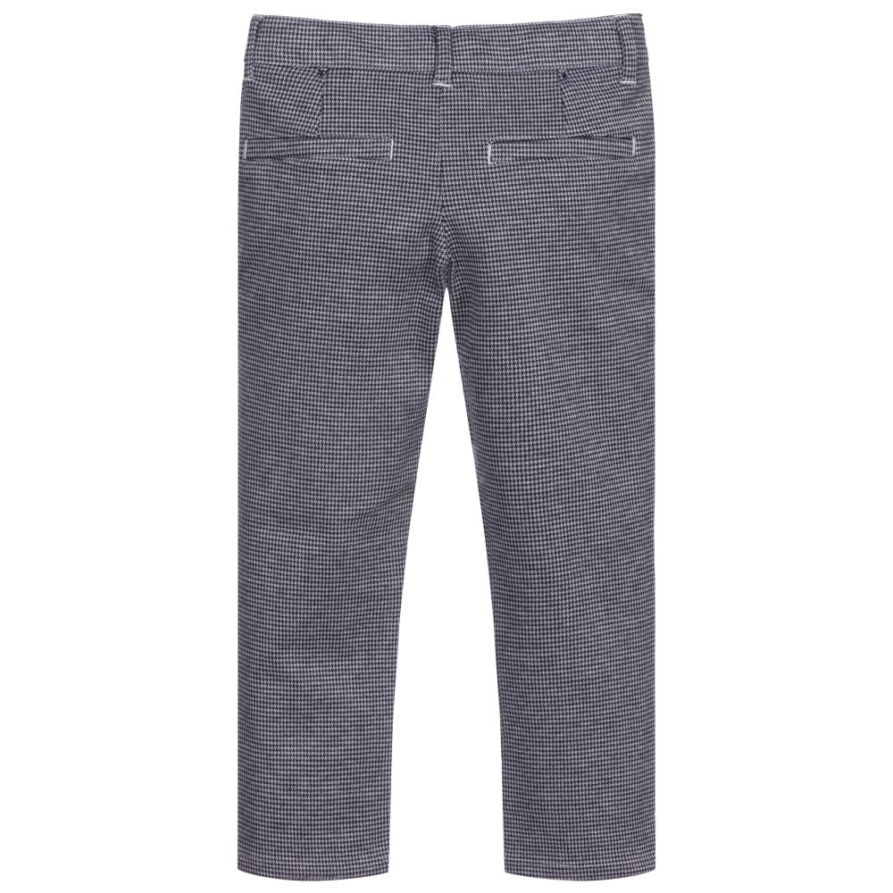 iDO Baby-Boys Blue Check Trousers | Childrensalon Outlet