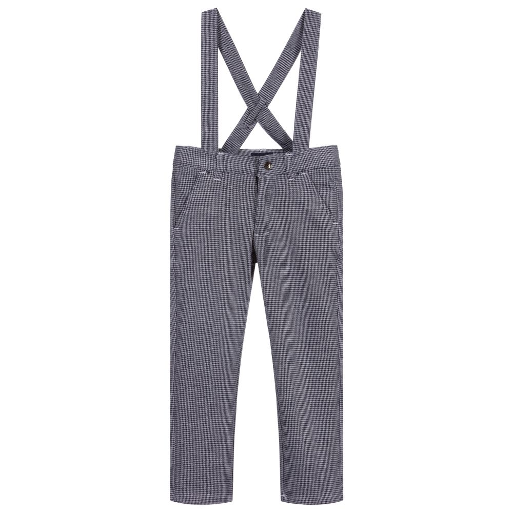 iDO Baby-Boys Blue Check Trousers | Childrensalon Outlet