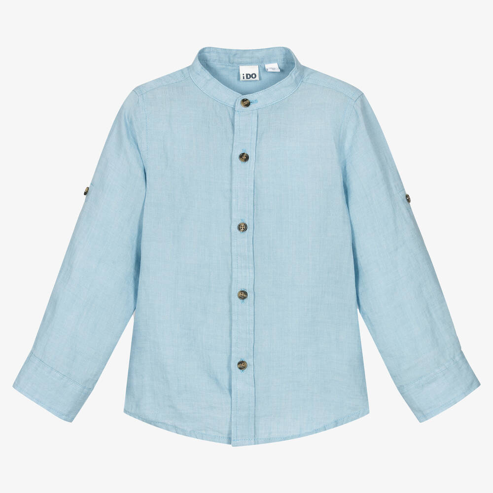 آي دو Baby-قميص كتان لون أزرق فاتح للأولاد | Childrensalon Outlet