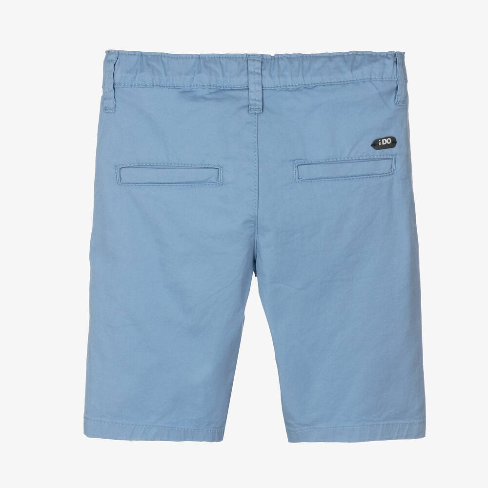 iDO Baby-Boys Blue Cotton Chino Shorts | Childrensalon Outlet