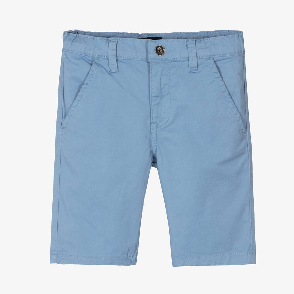 iDO Baby - Boys Blue Cotton Chino Shorts | Childrensalon