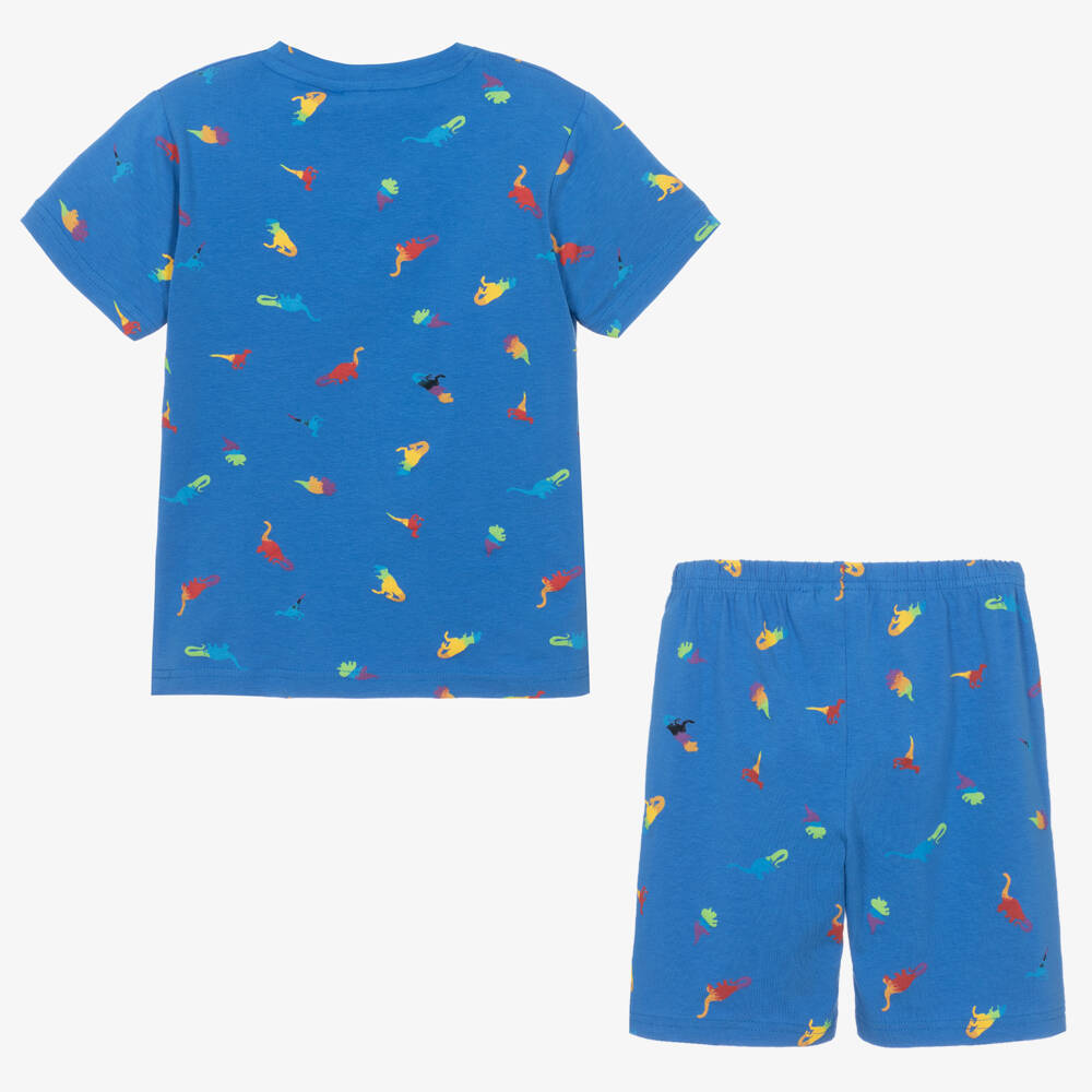 iDO Baby-Boys Blue Cotton Dinosaur Short Pyjamas | Childrensalon Outlet