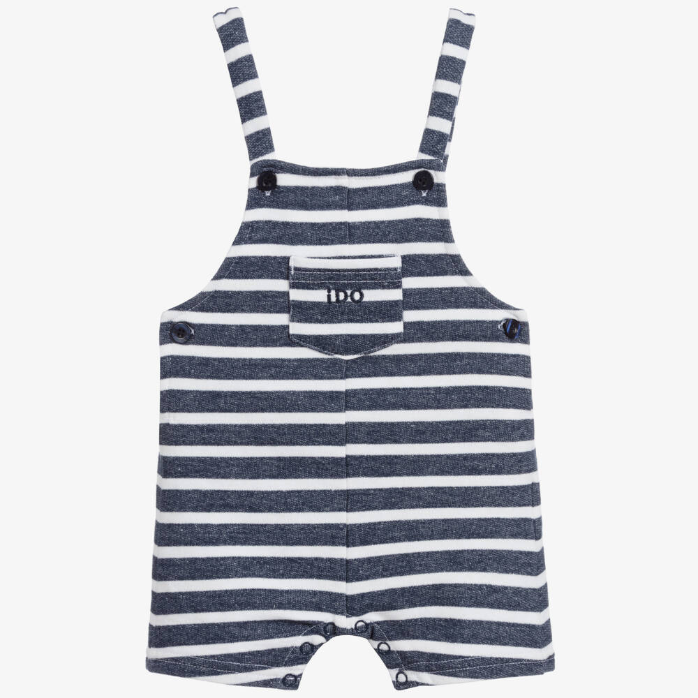 iDO Mini-Boys Blue Cotton Dungarees | Childrensalon Outlet