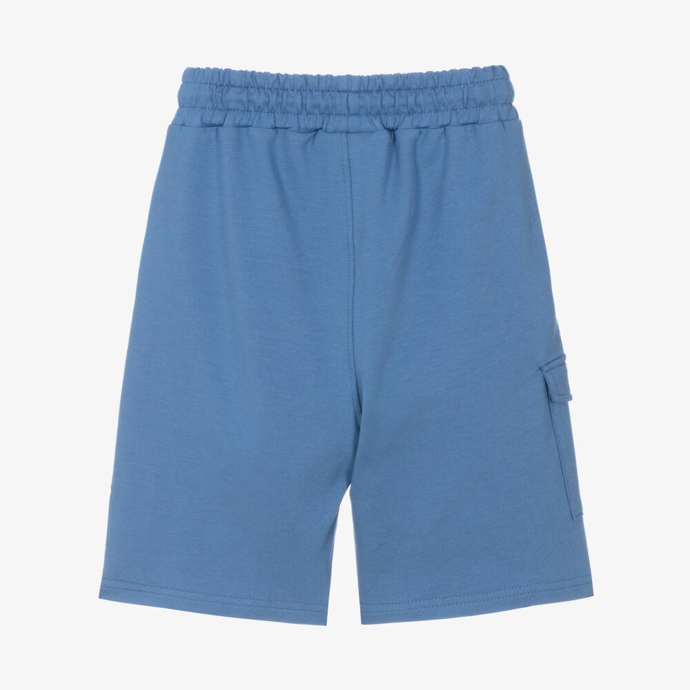 iDO-Boys Blue Cotton Jersey Oversized Shorts | Childrensalon Outlet
