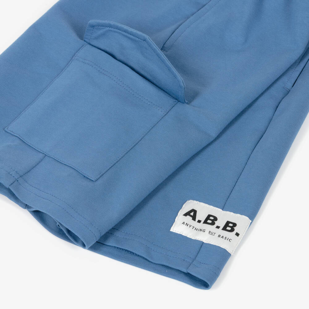 iDO-Boys Blue Cotton Jersey Oversized Shorts | Childrensalon Outlet
