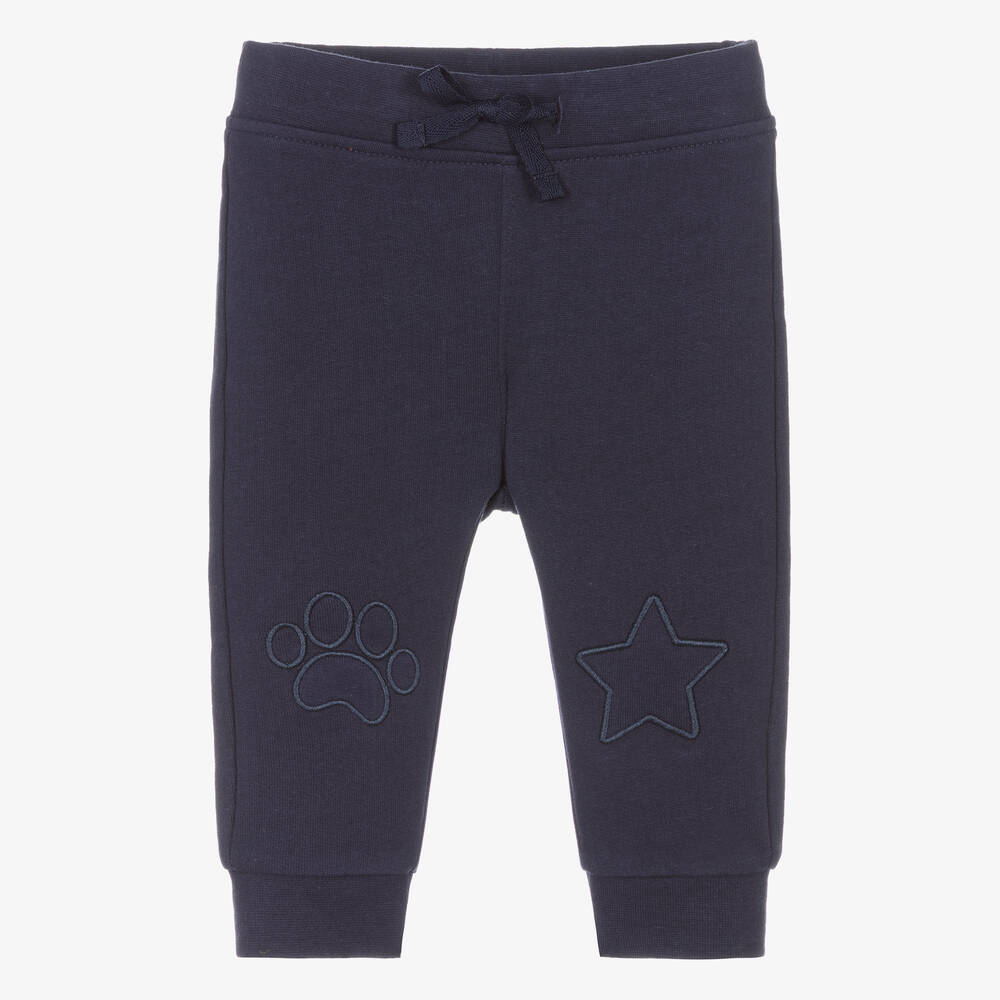 iDO Mini - Boys Blue Cotton Joggers | Childrensalon