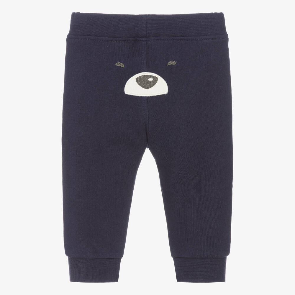 آي دو Mini-Boys Blue Cotton Joggers | Childrensalon Outlet