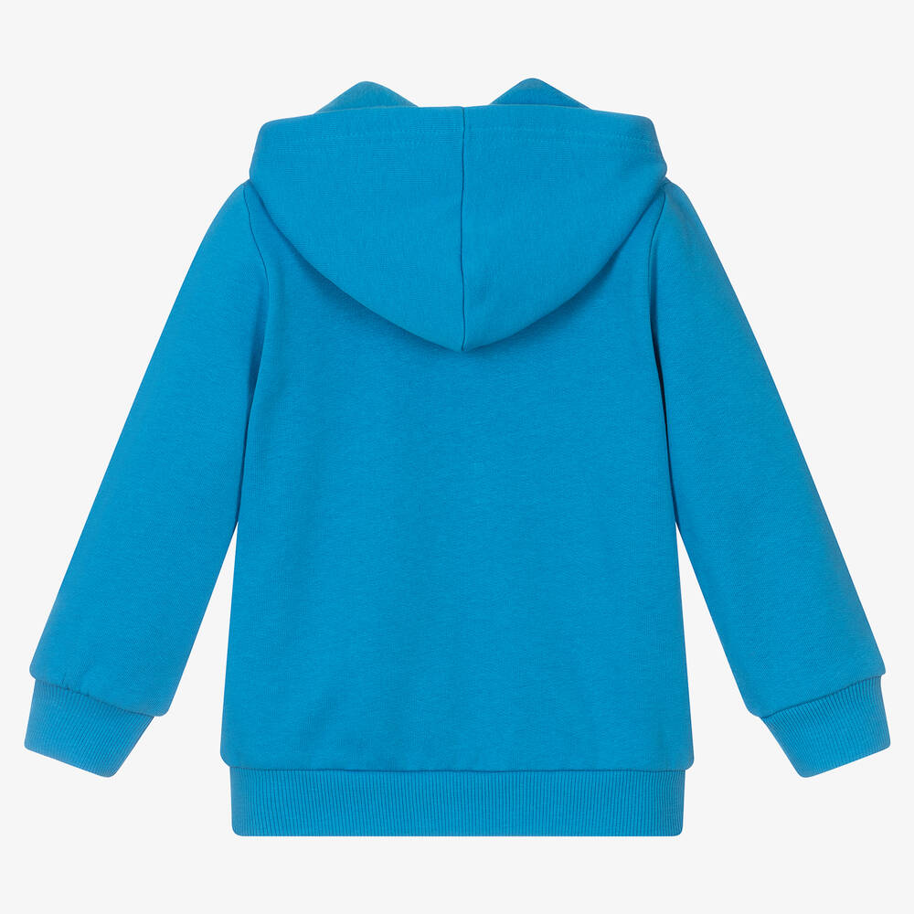 iDO Baby-Boys Blue Cotton Lucky Print Zip-Up Top | Childrensalon Outlet