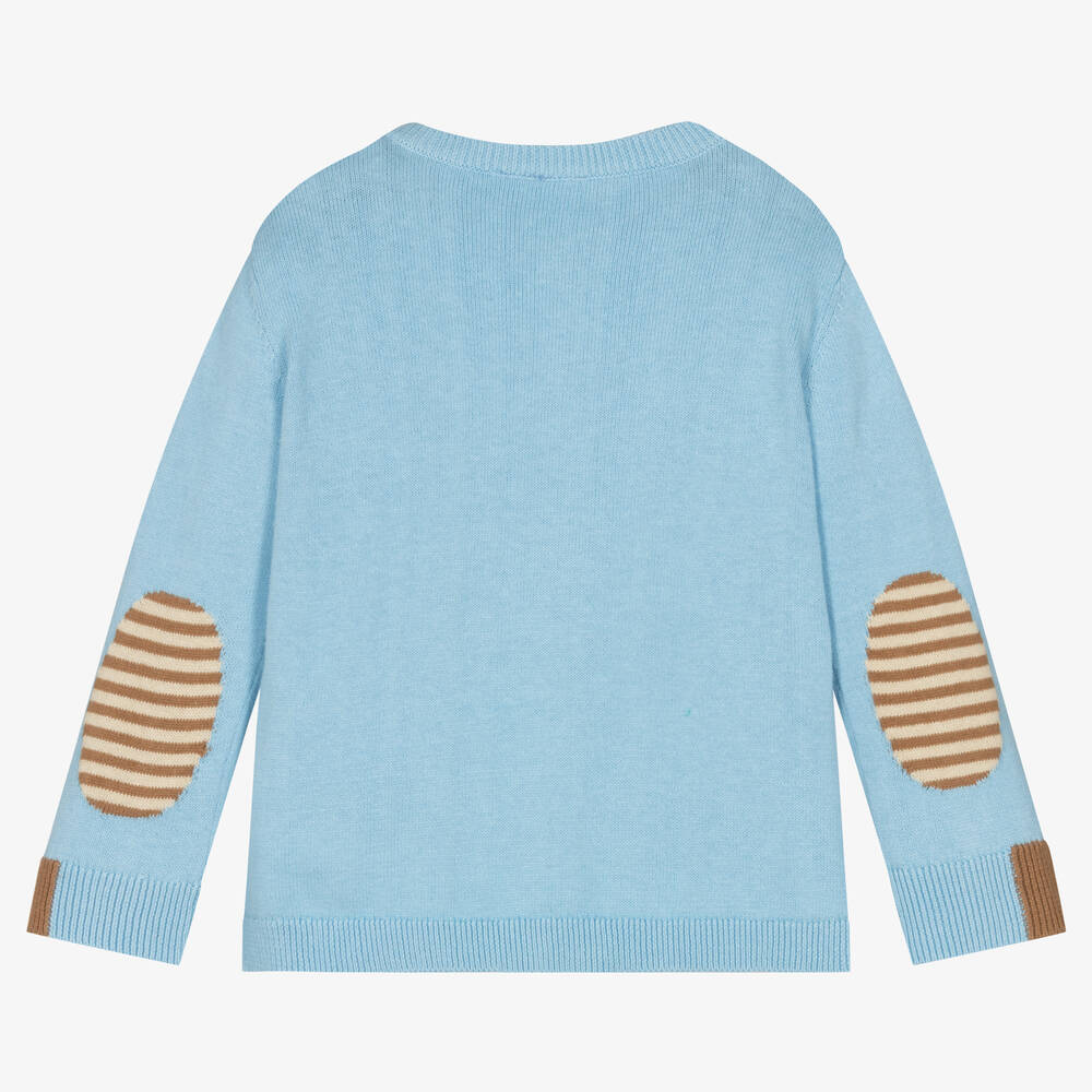 iDO Baby-Boys Blue Cotton Sweater | Childrensalon Outlet