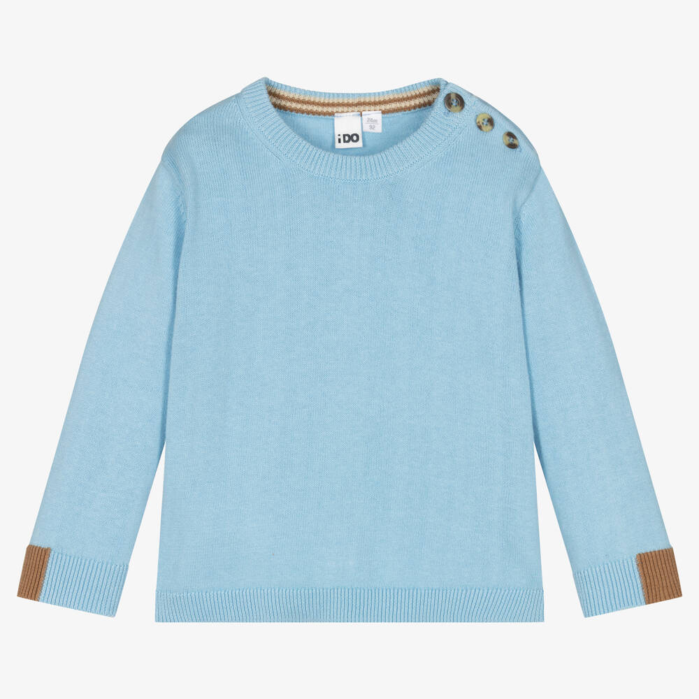 iDO Baby - Boys Blue Cotton Sweater | Childrensalon