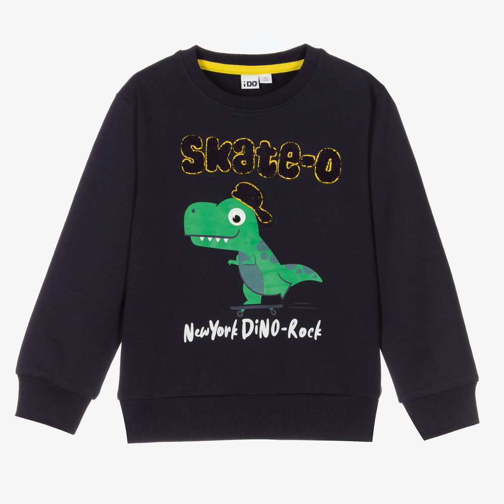 iDO Baby-Boys Blue Cotton Sweatshirt | Childrensalon Outlet