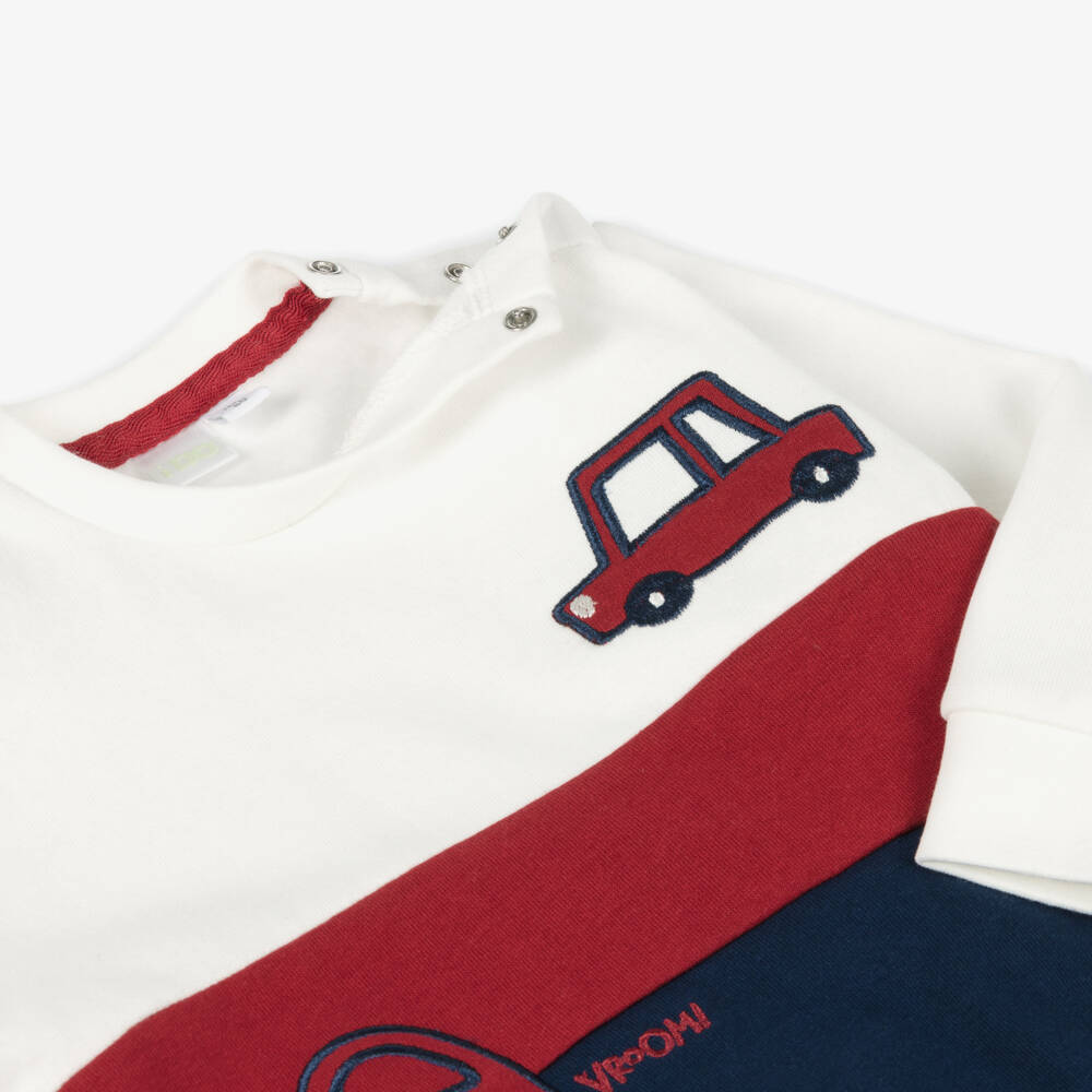 iDO Mini-Boys Blue Cotton Tracksuit Duo | Childrensalon Outlet