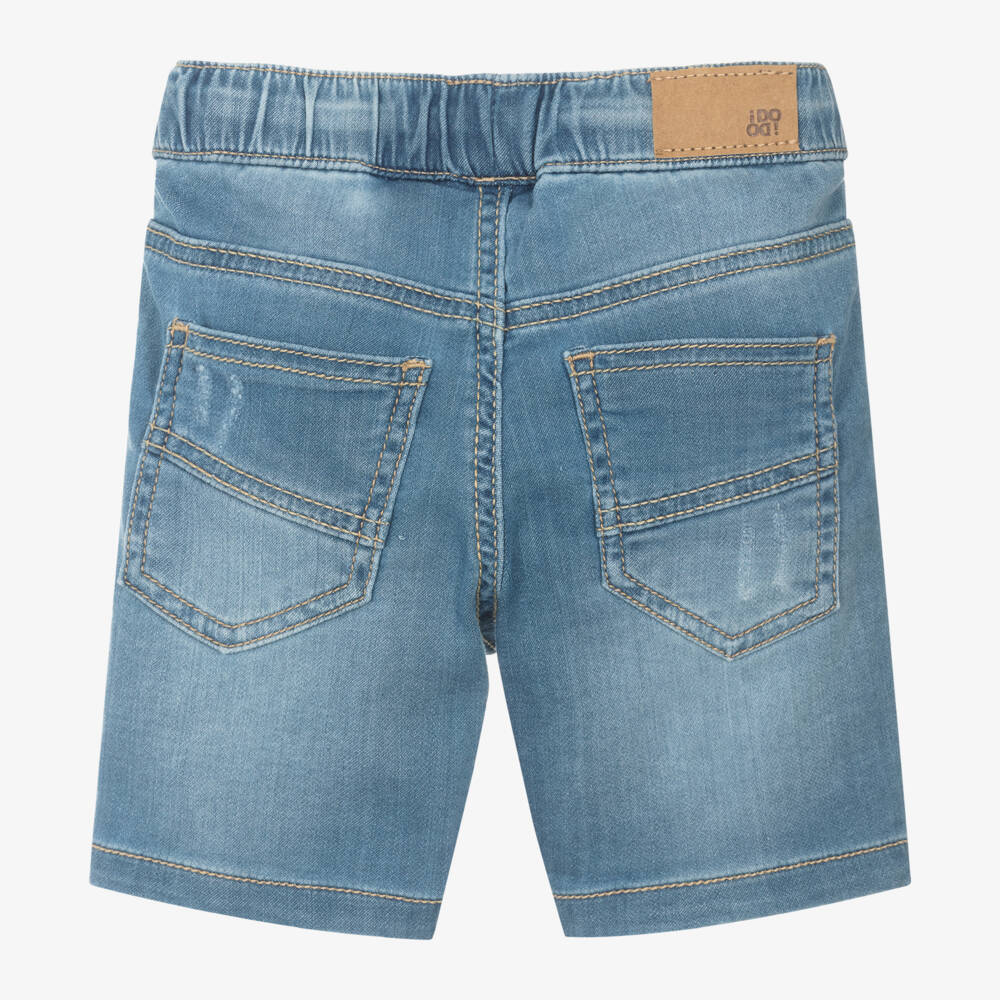 iDO Baby-Boys Blue Faded Jersey Denim Shorts | Childrensalon Outlet