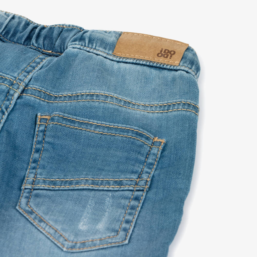 iDO Baby-Boys Blue Faded Jersey Denim Shorts | Childrensalon Outlet