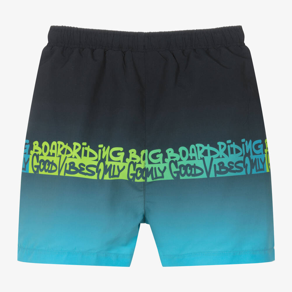iDO Для младших-Boys Blue Gradient Swim Shorts | Childrensalon Outlet
