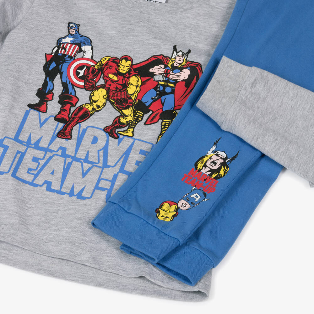 iDO Baby-ملابس نوم مارفل زرقاء ورمادية للأولاد | Childrensalon Outlet