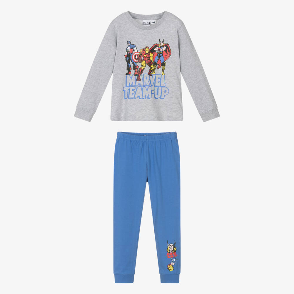 iDO Baby-ملابس نوم مارفل زرقاء ورمادية للأولاد | Childrensalon Outlet