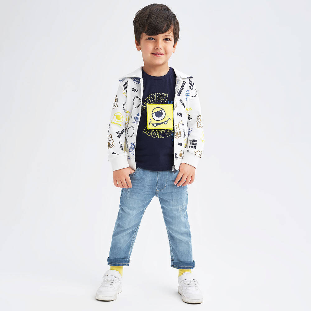 آي دو Baby-جينز قطن دنيم لون أزرق فاتح للأولاد | Childrensalon Outlet