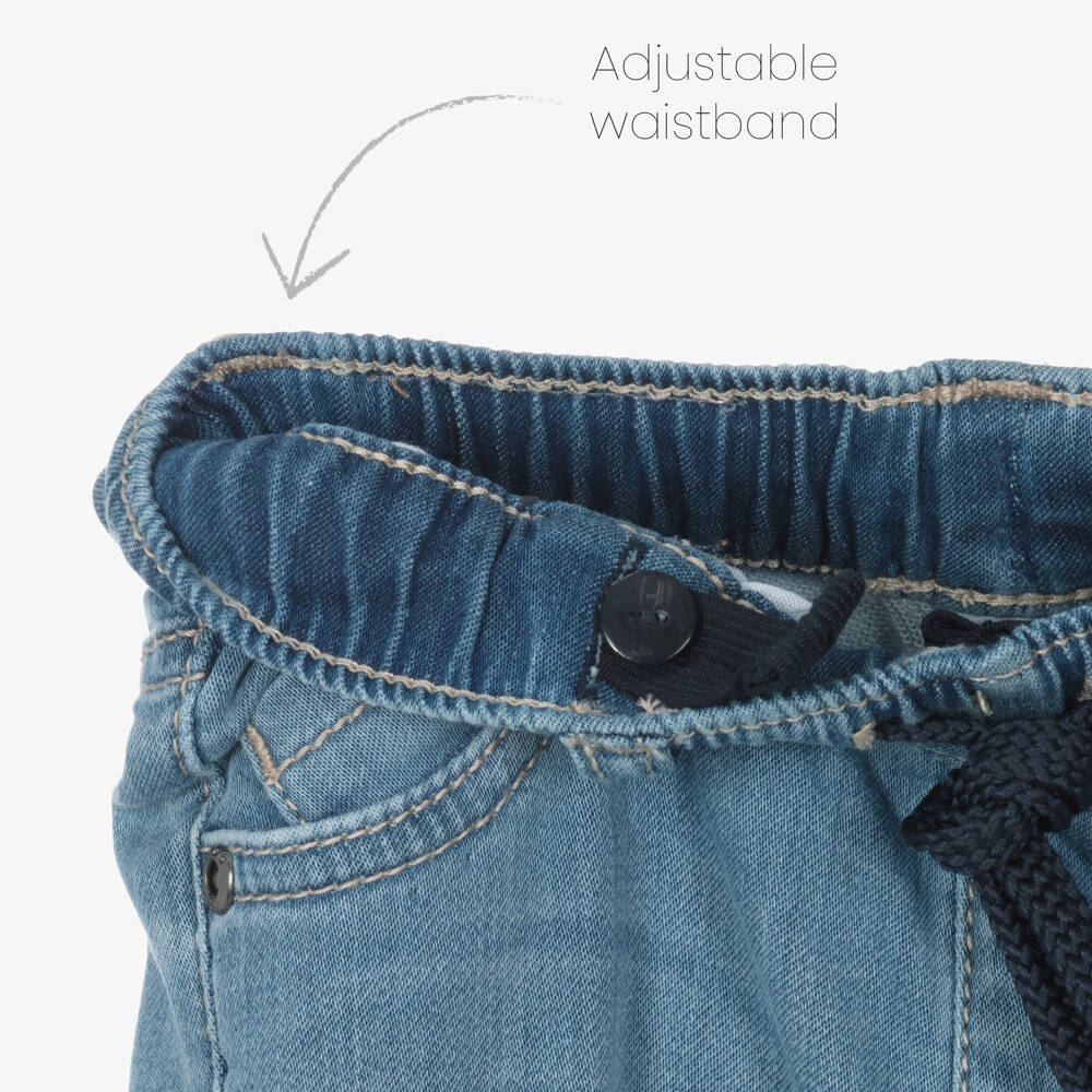 آي دو Baby-جينز قطن دنيم لون أزرق فاتح للأولاد | Childrensalon Outlet