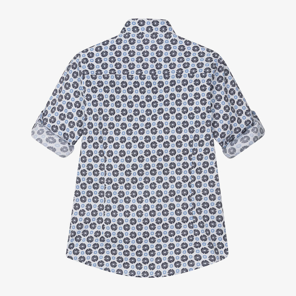 iDO Для младших-Boys Blue Patterned Shirt | Childrensalon Outlet