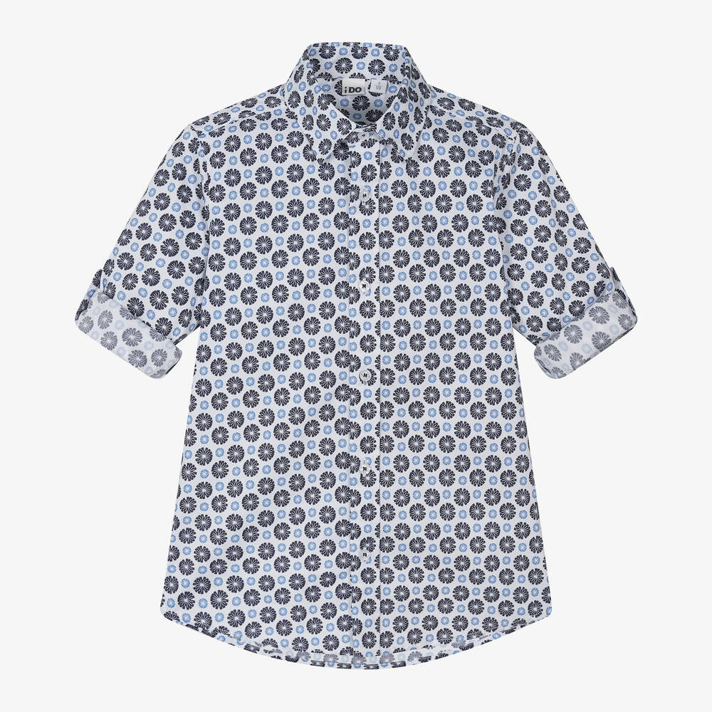 iDO Для младших-Boys Blue Patterned Shirt | Childrensalon Outlet