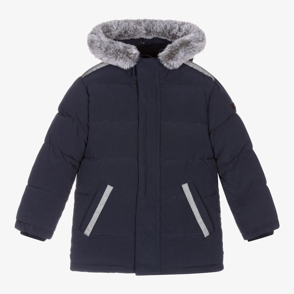 iDO Baby - Boys Blue Puffer Coat | Childrensalon