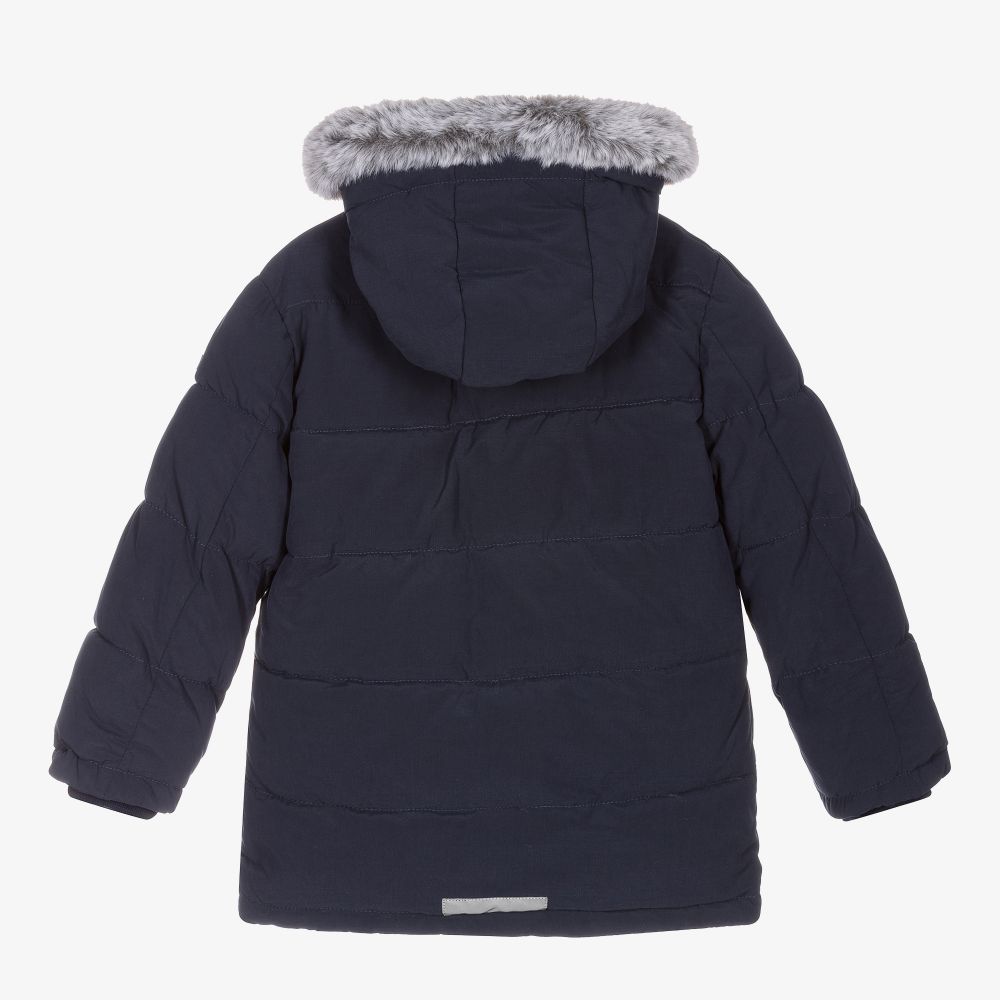 iDO Baby Boys Blue Puffer Coat Childrensalon Outlet
