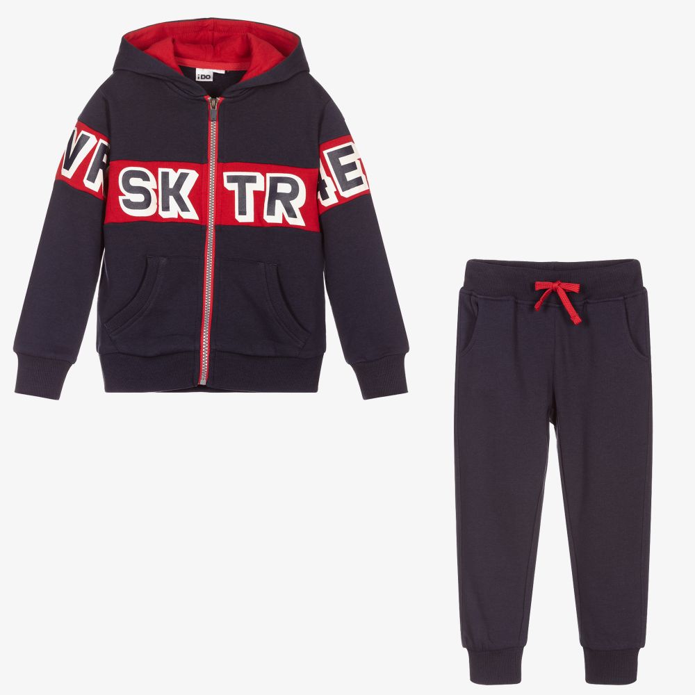 iDO Baby-Boys Blue & Red Tracksuit | Childrensalon Outlet