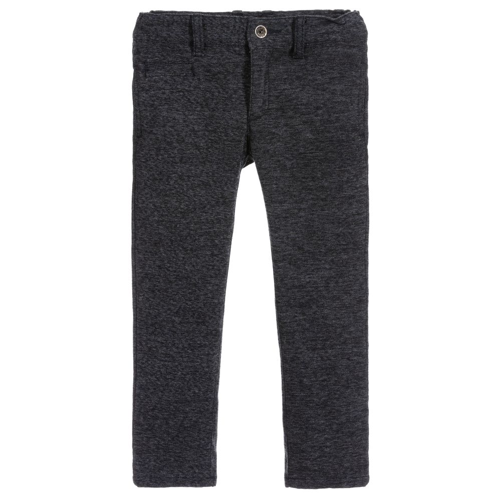 iDO Baby - Boys Blue Slim Fit Trousers  | Childrensalon