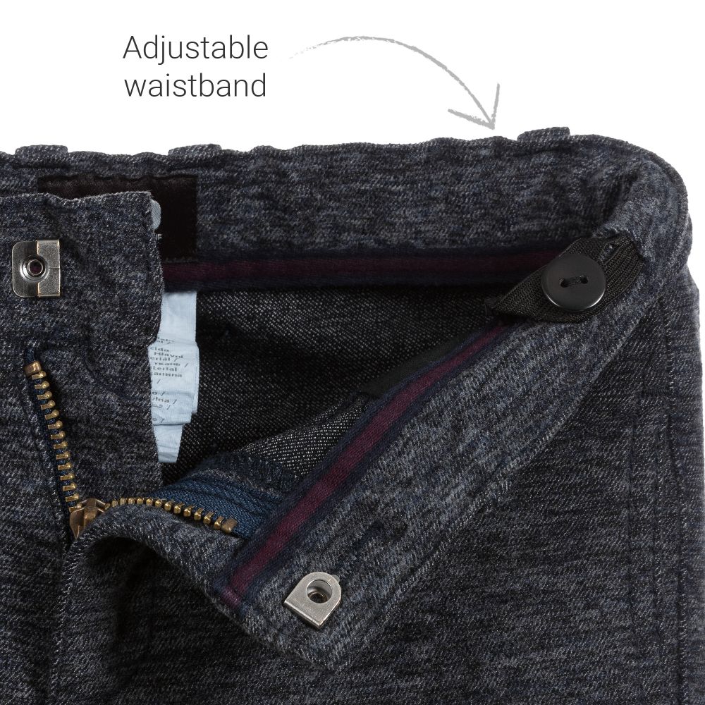 iDO Baby-Boys Blue Slim Fit Trousers  | Childrensalon Outlet