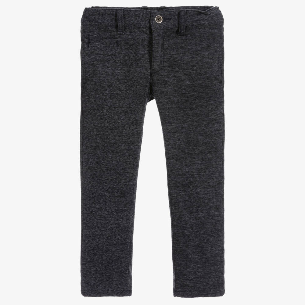 iDO Baby-Boys Blue Slim Fit Trousers  | Childrensalon Outlet