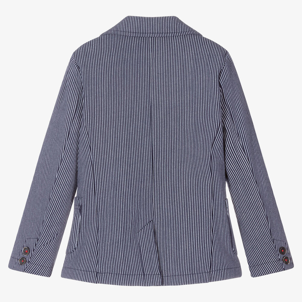 آي دو Baby-Boys Blue Striped Blazer | Childrensalon Outlet