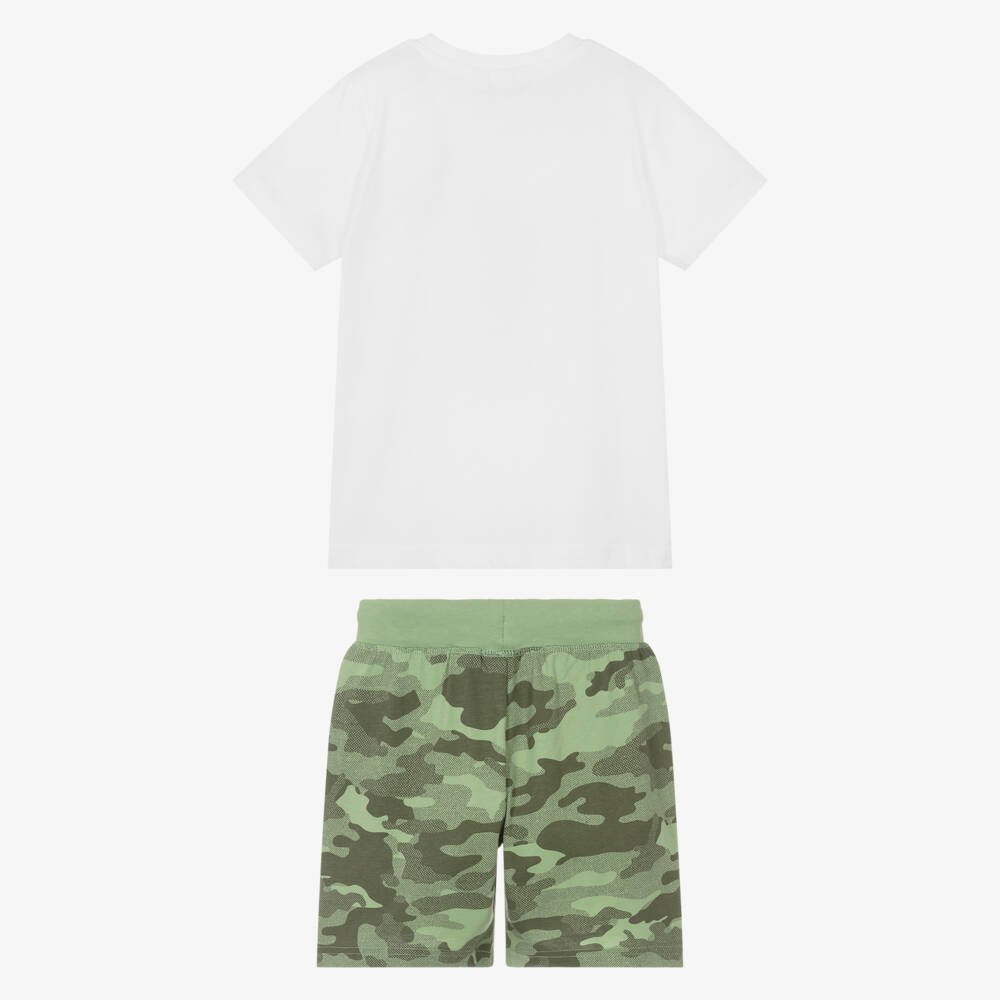 iDO Baby-Boys Camouflage & White Shorts Ensemble | Childrensalon Outlet