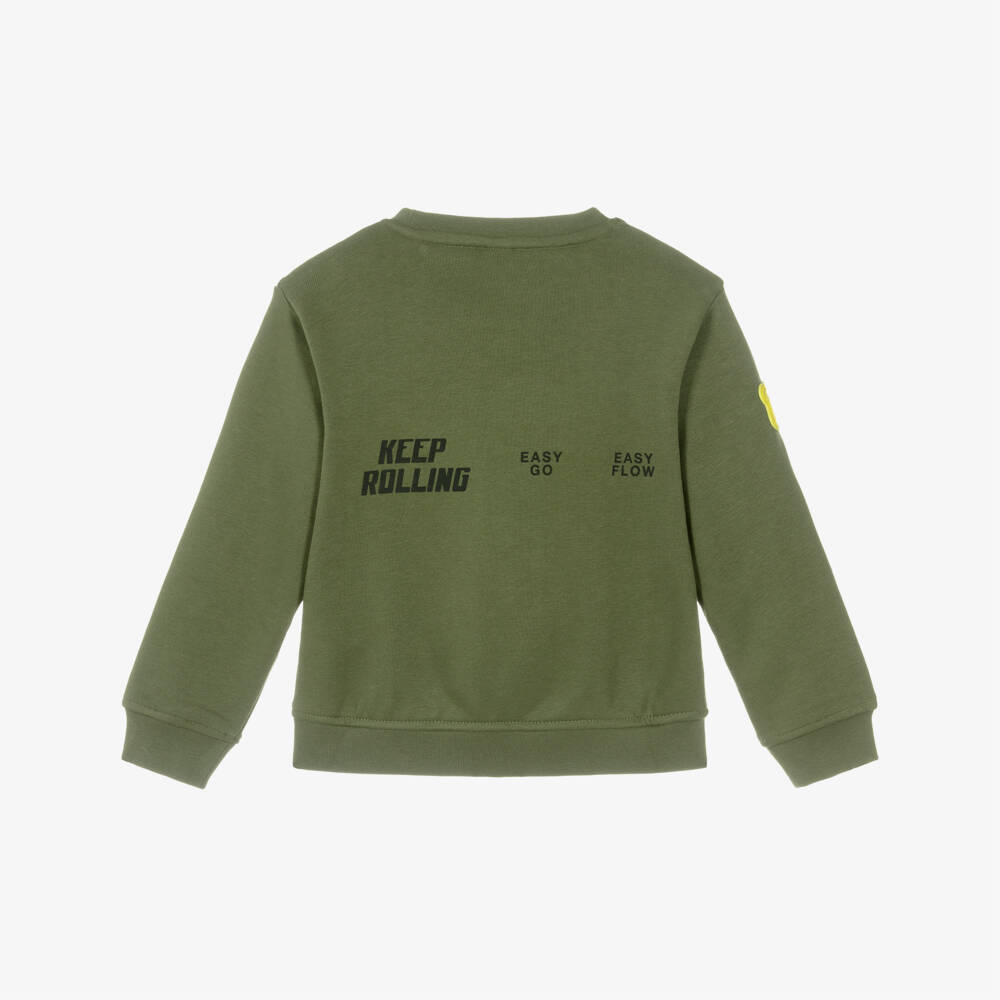 iDO Малыши-Boys Casual Green Jersey Sweatshirt | Childrensalon Outlet