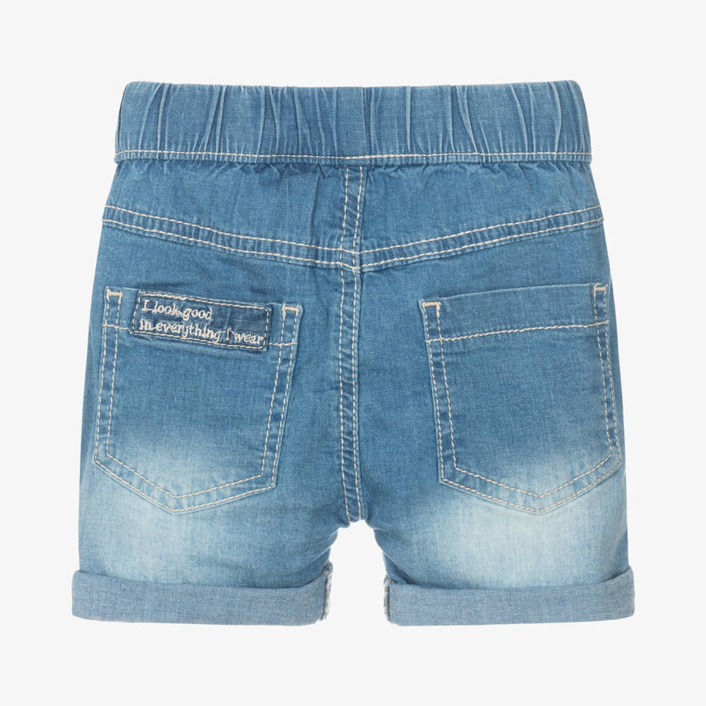 iDO Mini-Boys' Chambray Turn-Up Denim Shorts | Childrensalon Outlet